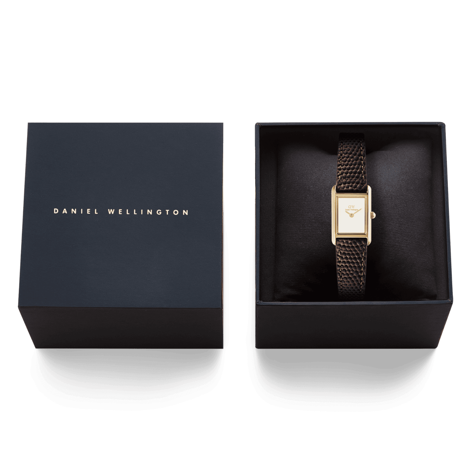 DANIEL WELLINGTON Bound Mini Dark Brown Lizard Gold DW00600904 Kadın KOL SAATİ 6