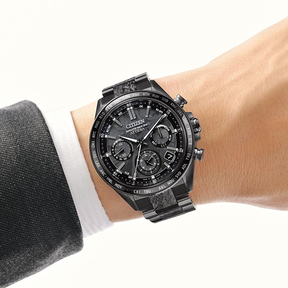 Citizen Hakuto-R CC4067-66E Erkek Kol Saati - GPS Radio Controlled Super Titanium Limited Attesa Eco-drive Solar  4