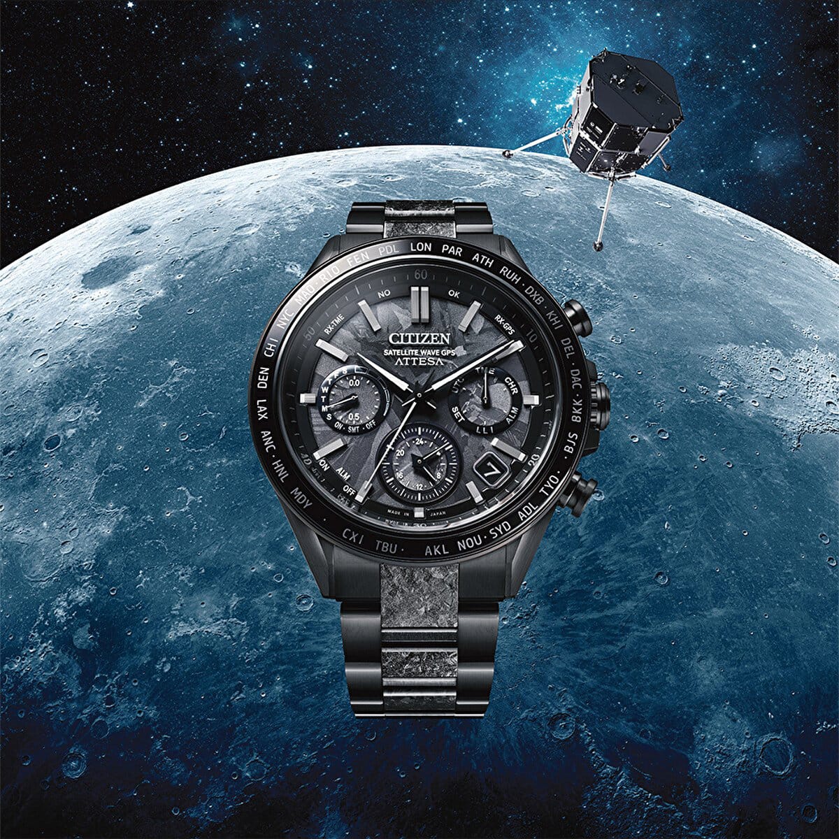 Citizen Hakuto-R CC4067-66E Erkek Kol Saati - GPS Radio Controlled Super Titanium Limited Attesa Eco-drive Solar  5
