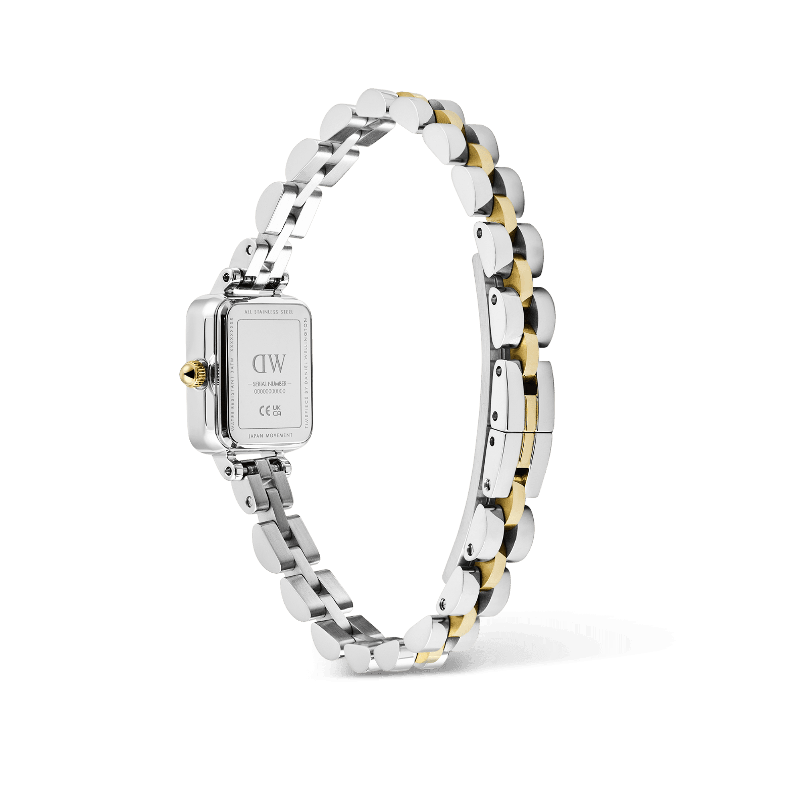 DANIEL WELLINGTON Quadro Mini Arch 3-Link Two Tone Gold DW00600925 Kadın KOL SAATİ 5