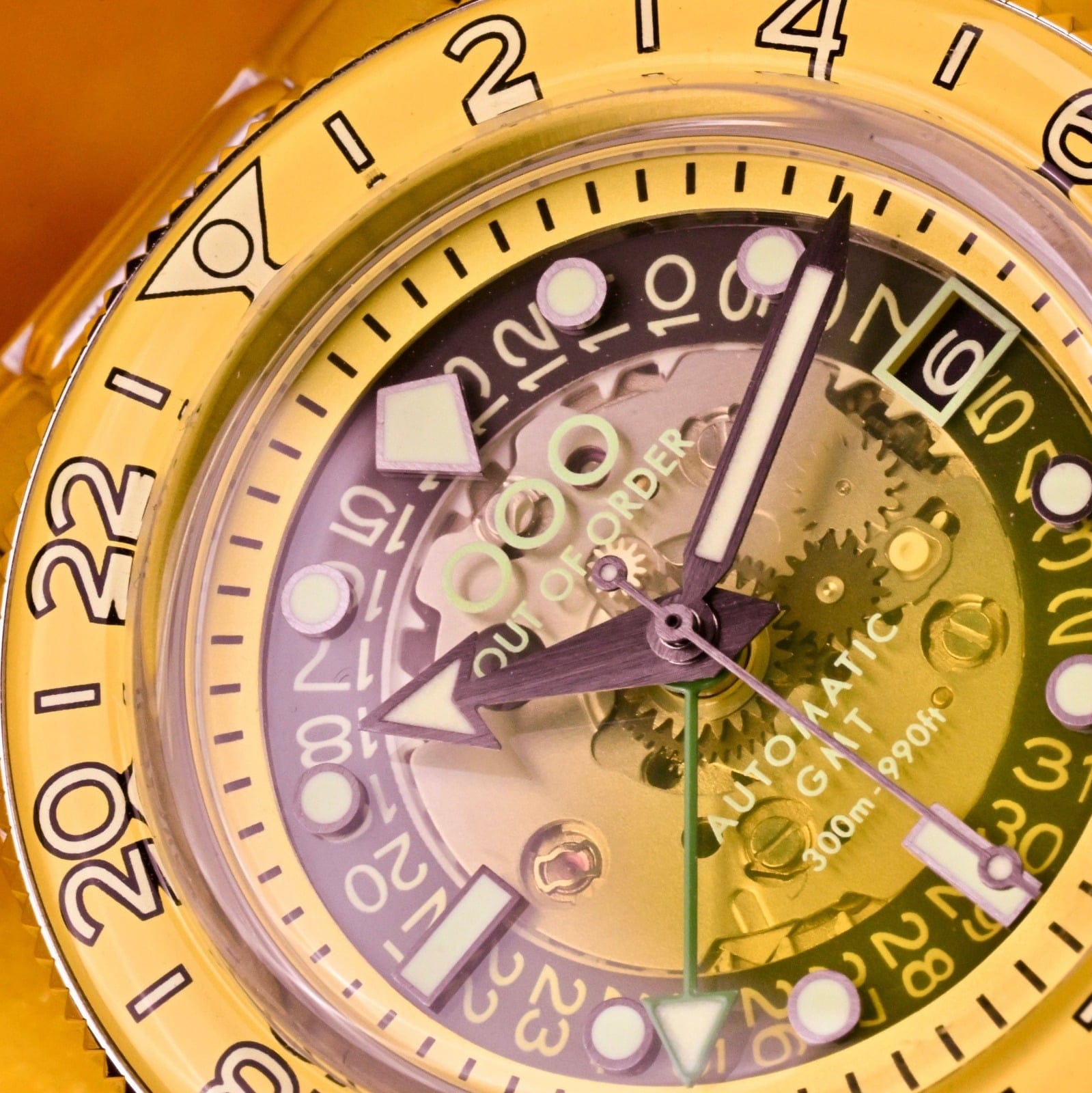 OUT OF ORDER OOO.001-25.LI.BAND.SS LIMONCELLO AUTOMATIC GMT - LIMITED EDITION Erkek KOL SAATİ 2
