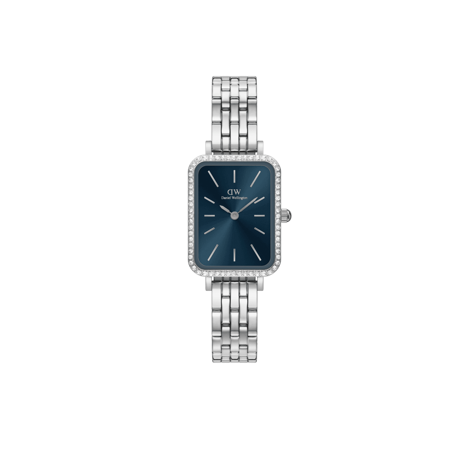 DANIEL WELLINGTON Quadro Lumine Bezel 5-Link Arctic Silver DW00600670 Kadın KOL SAATİ 1
