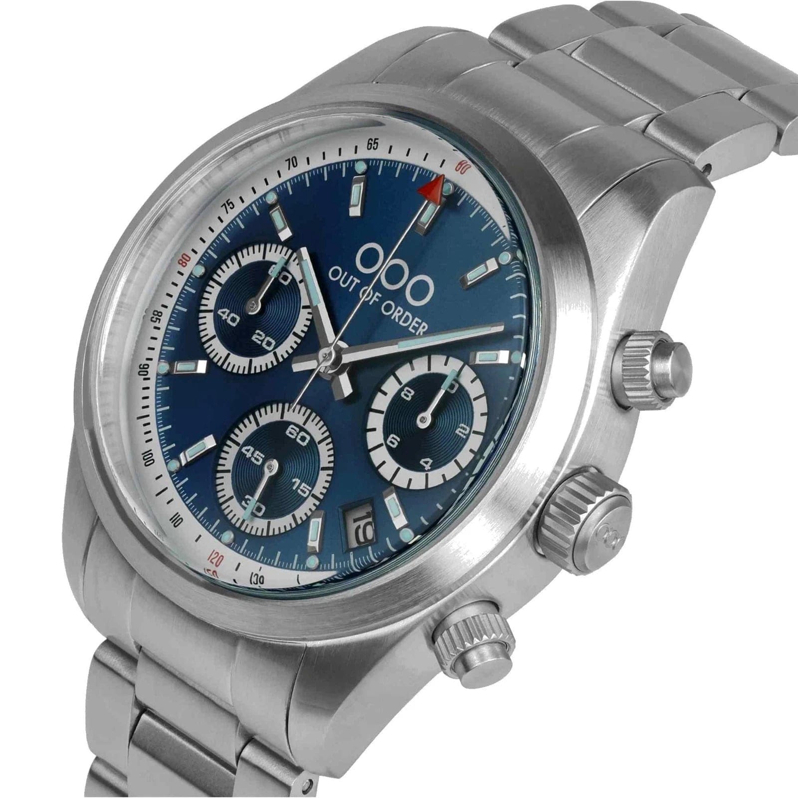 OUT OF ORDER OOO.001-23.BL.AC.SS BLUE SPORTY CRONOGRAFO - STAINLESS STEEL - ULTRA BRUSHED Erkek KOL SAATİ 3
