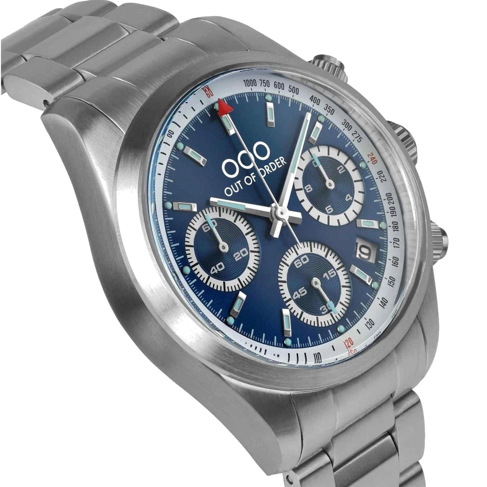 OUT OF ORDER OOO.001-23.BL.AC.SS BLUE SPORTY CRONOGRAFO - STAINLESS STEEL - ULTRA BRUSHED Erkek KOL SAATİ 2