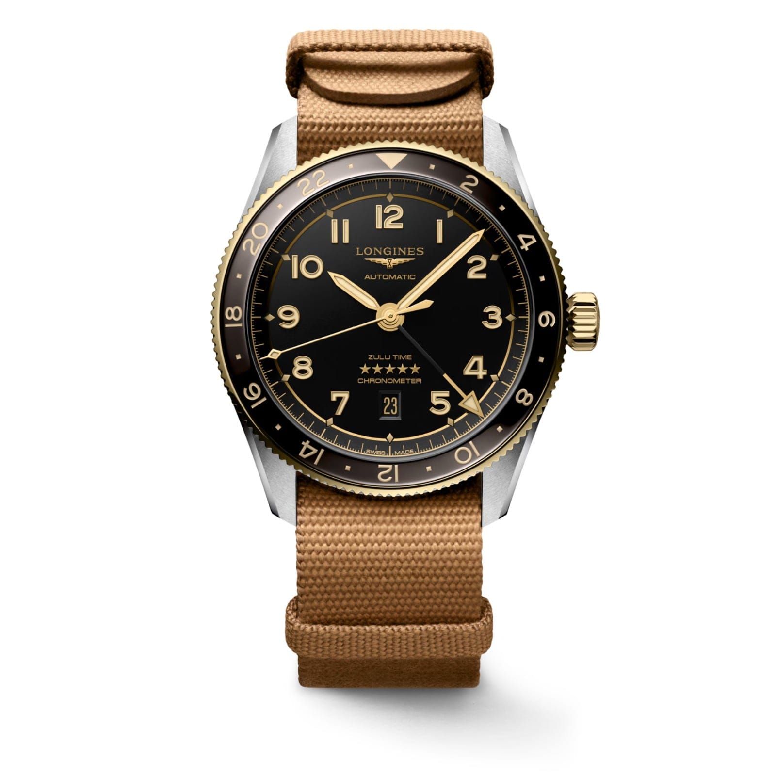 LONGINES SPIRIT ZULU TIME L38125539 - L3.812.5.53.9 ERKEK KOL SAATİ