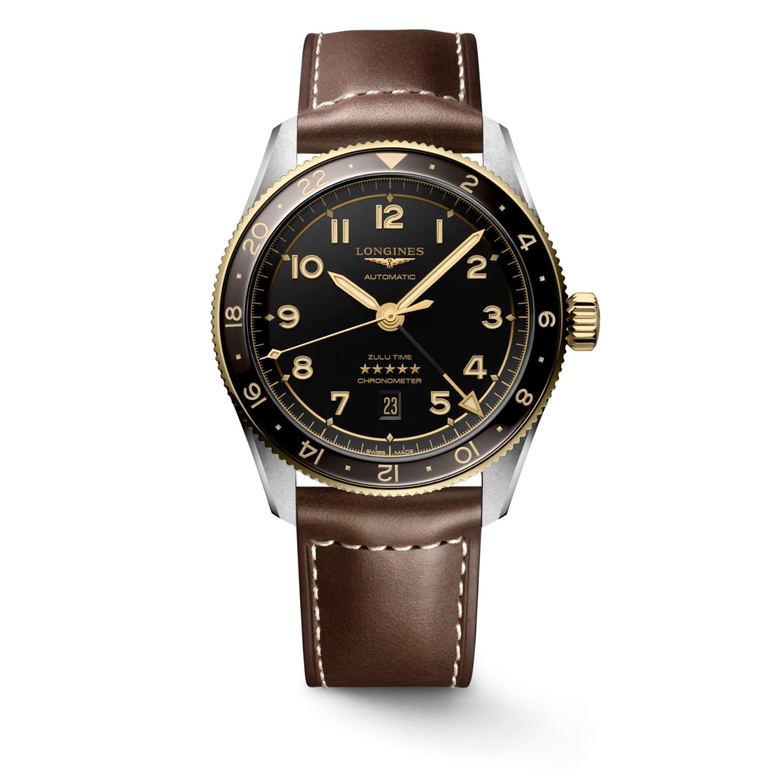 LONGINES SPIRIT ZULU TIME L38125532 - L3.812.5.53.2 ERKEK KOL SAATİ