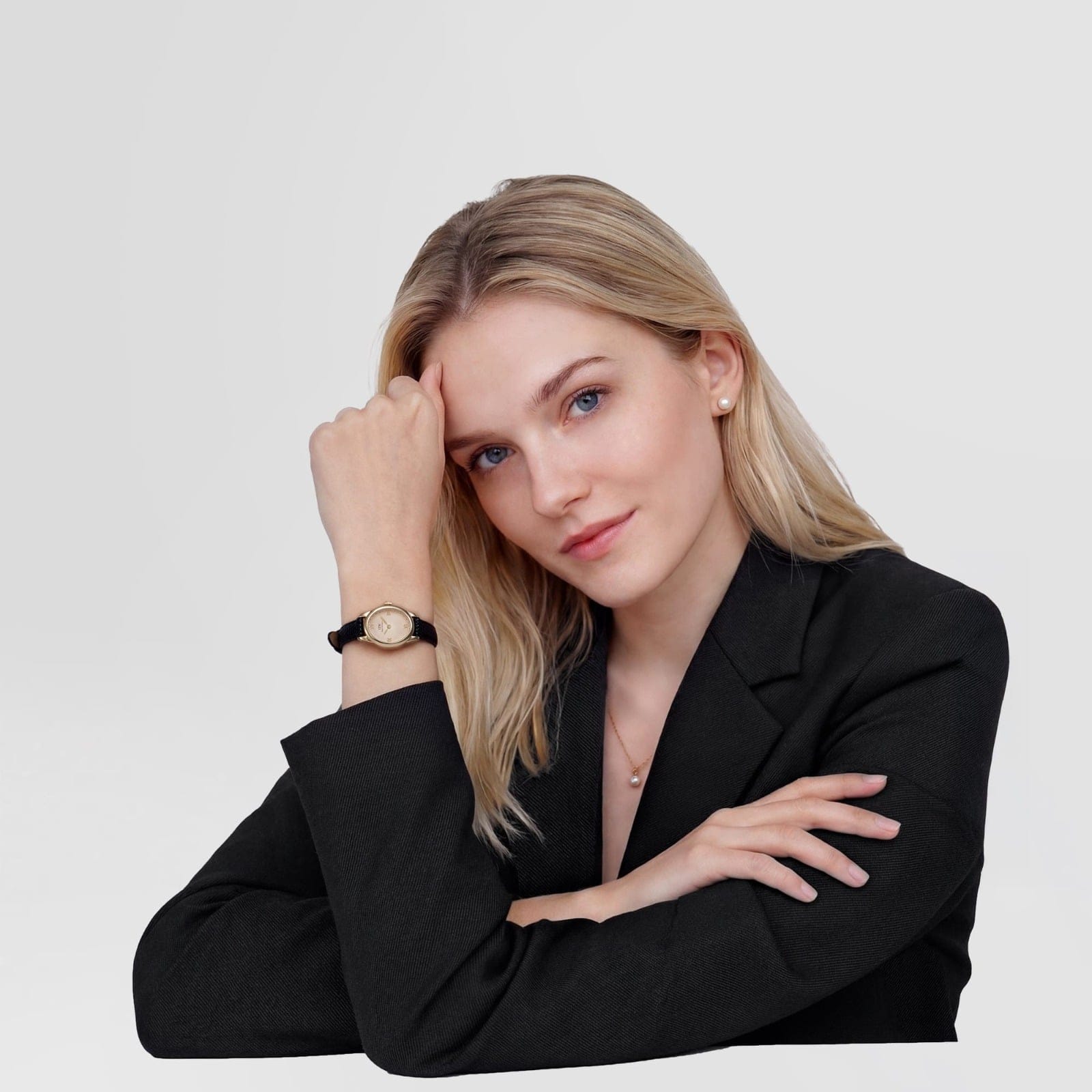 DANIEL WELLINGTON Ophelia Mini Black Lizard Unitone Guilloché Gold DW00600897 Kadın KOL SAATİ 2