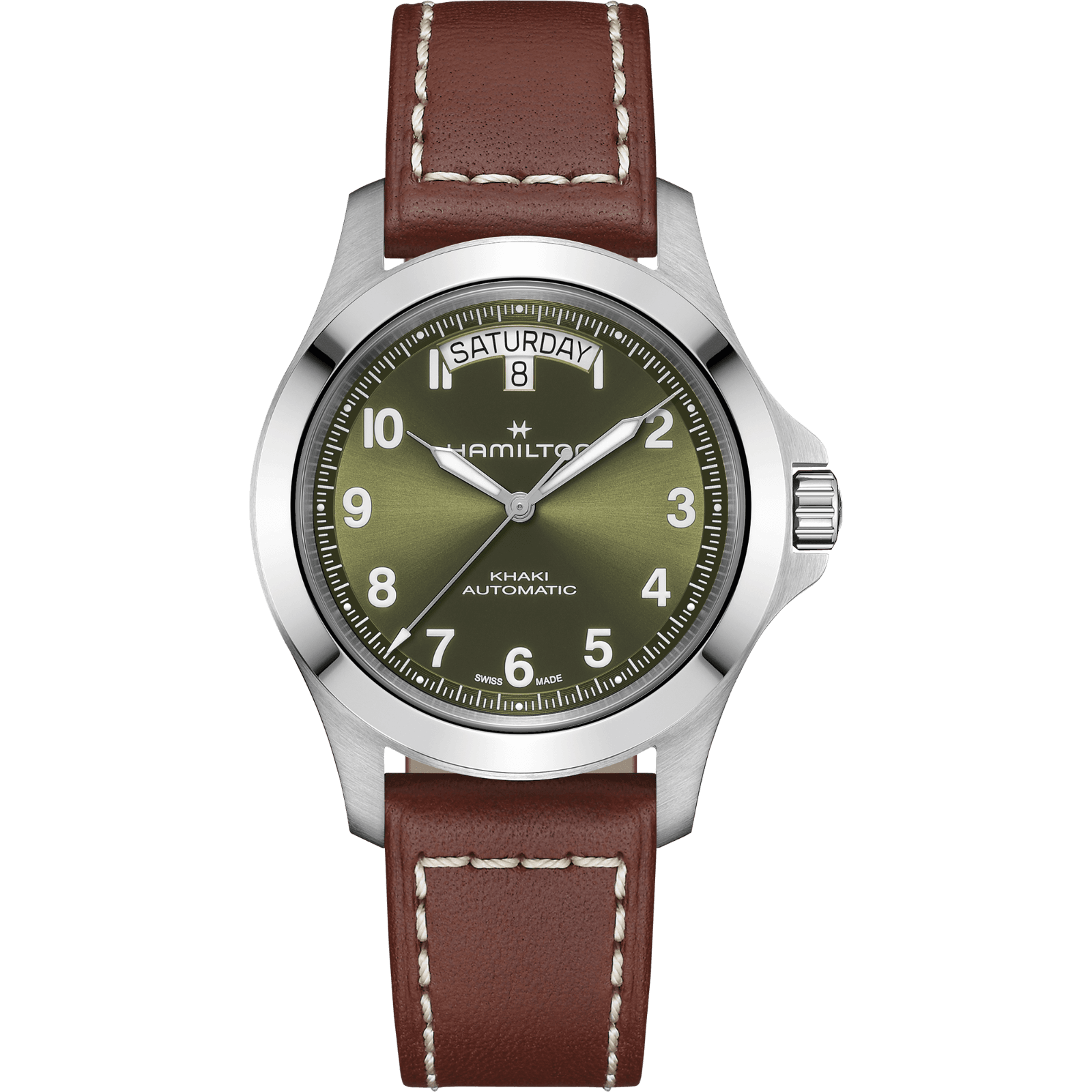 HAMILTON H64475560 KHAKI FIELD KING DAY-DATE 40MM KOL SAATI