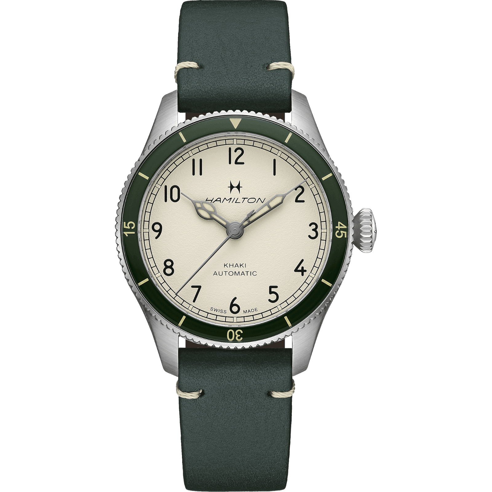 HAMILTON H76255810 KHAKI AVIATION PILOT PIONEER 38MM KOL SAATI