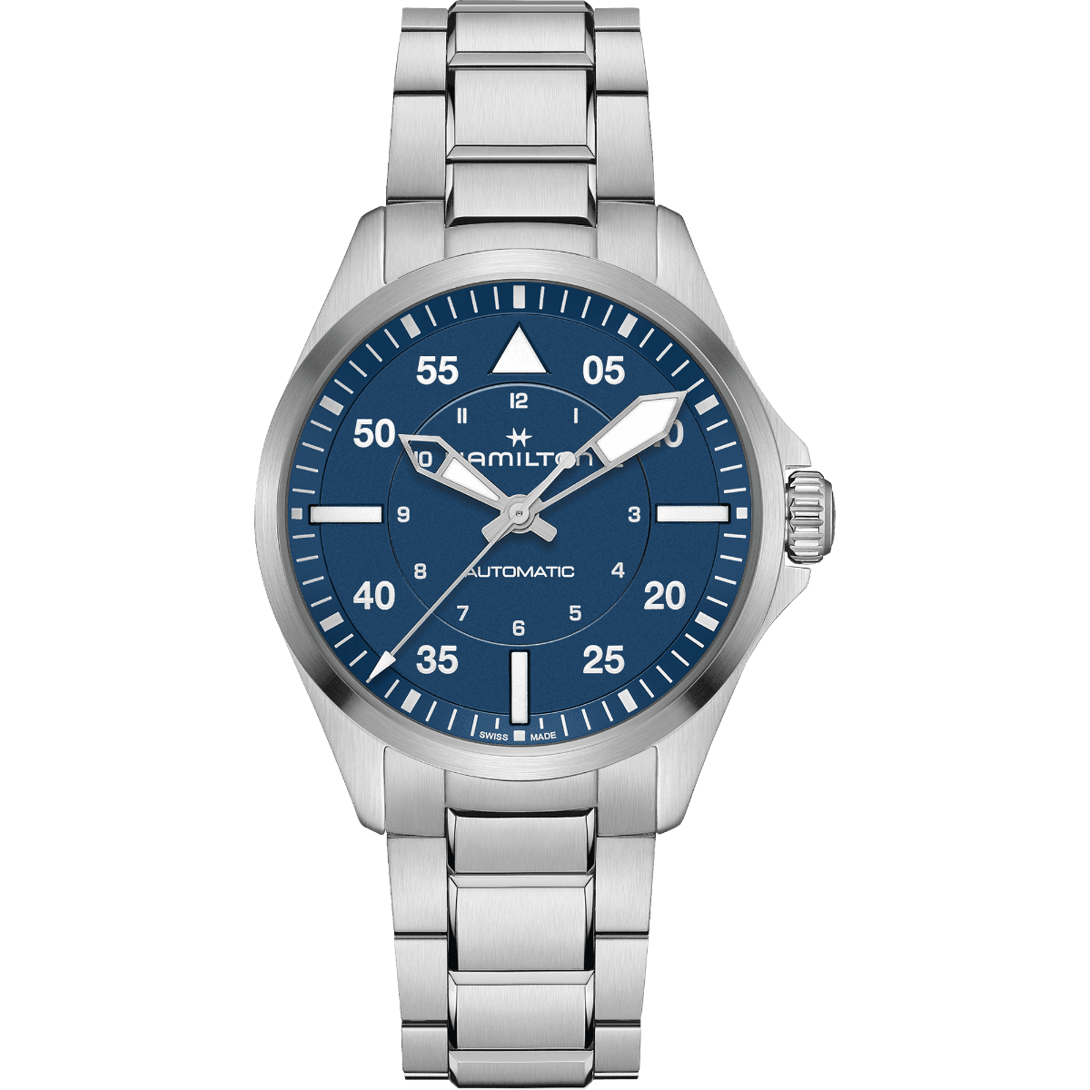 HAMILTON H76305140 KHAKI AVIATION PILOT AUTO 39MM KOL SAATI
