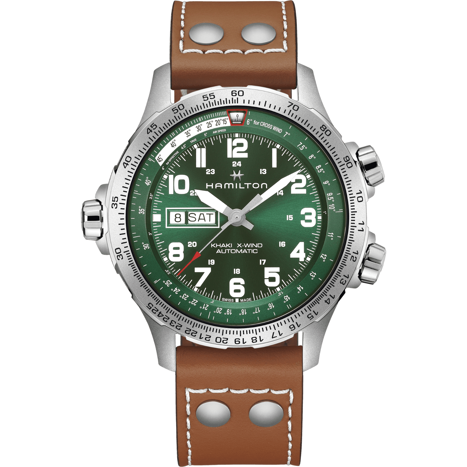 HAMILTON H77735560 KHAKI AVIATION  X-WIND DAY DATE KOL SAATI