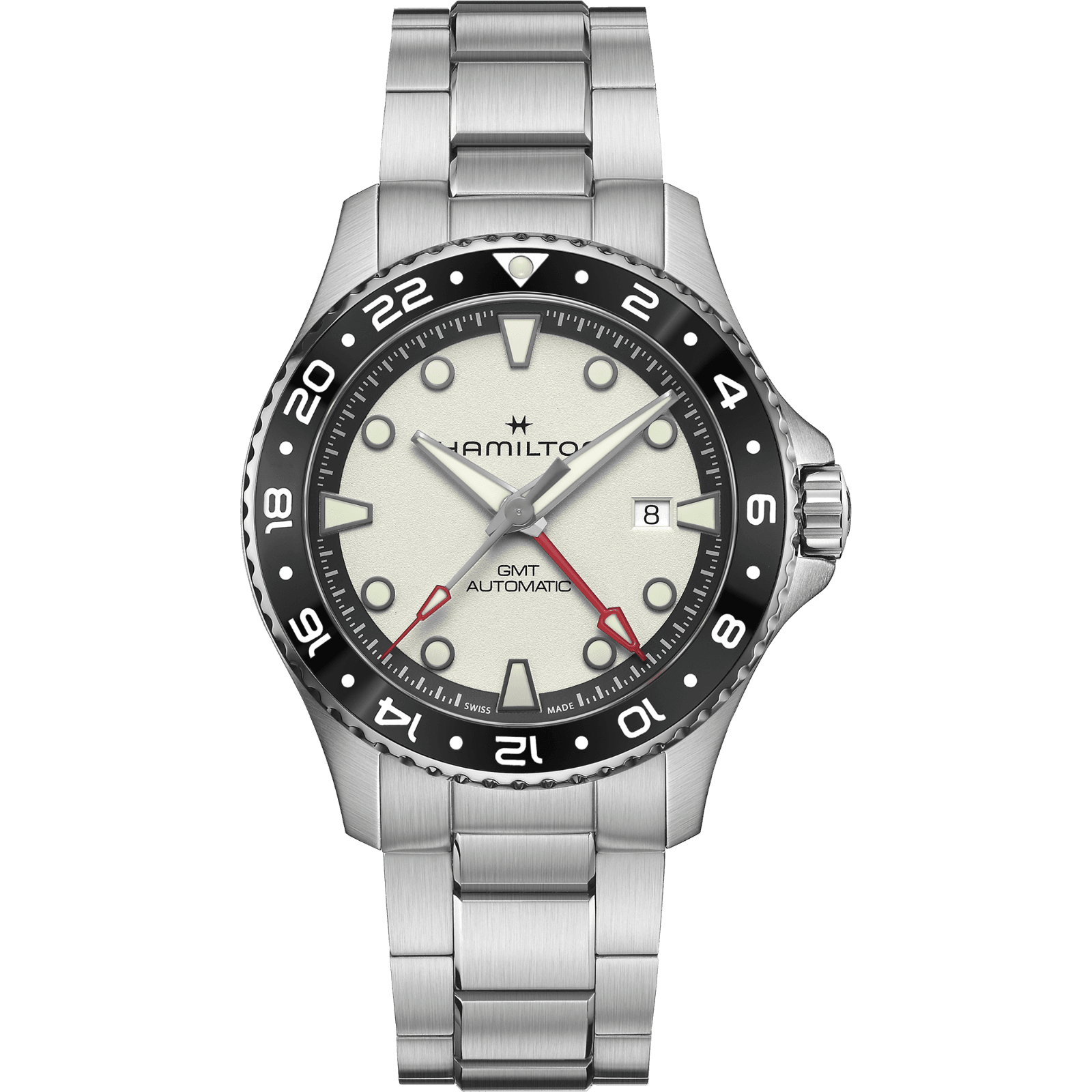 HAMILTON H82555150 KHAKI NAVY SCUBA AUTOMATIC GMT 43MM KOL SAATI