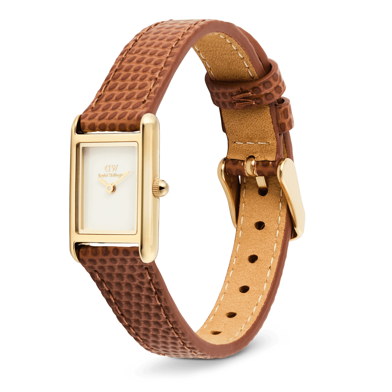 DANIEL WELLINGTON Bound Mini Light Brown Lizard Gold DW00600905 Kadın KOL SAATİ 4