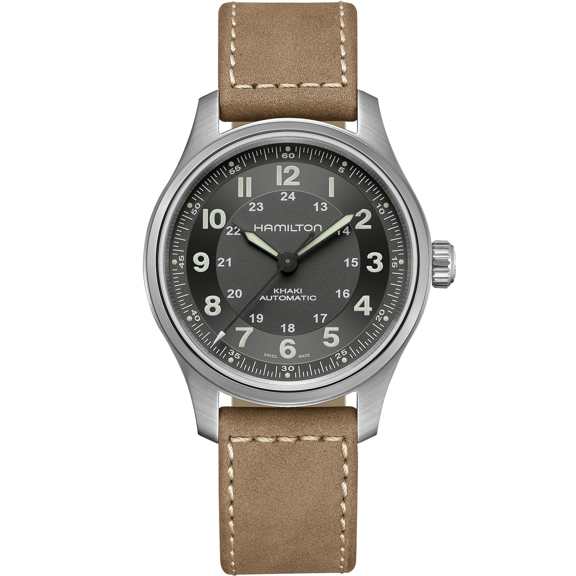 HAMILTON H70545550 KHAKI FIELD TITANIUM AUTO KOL SAATI