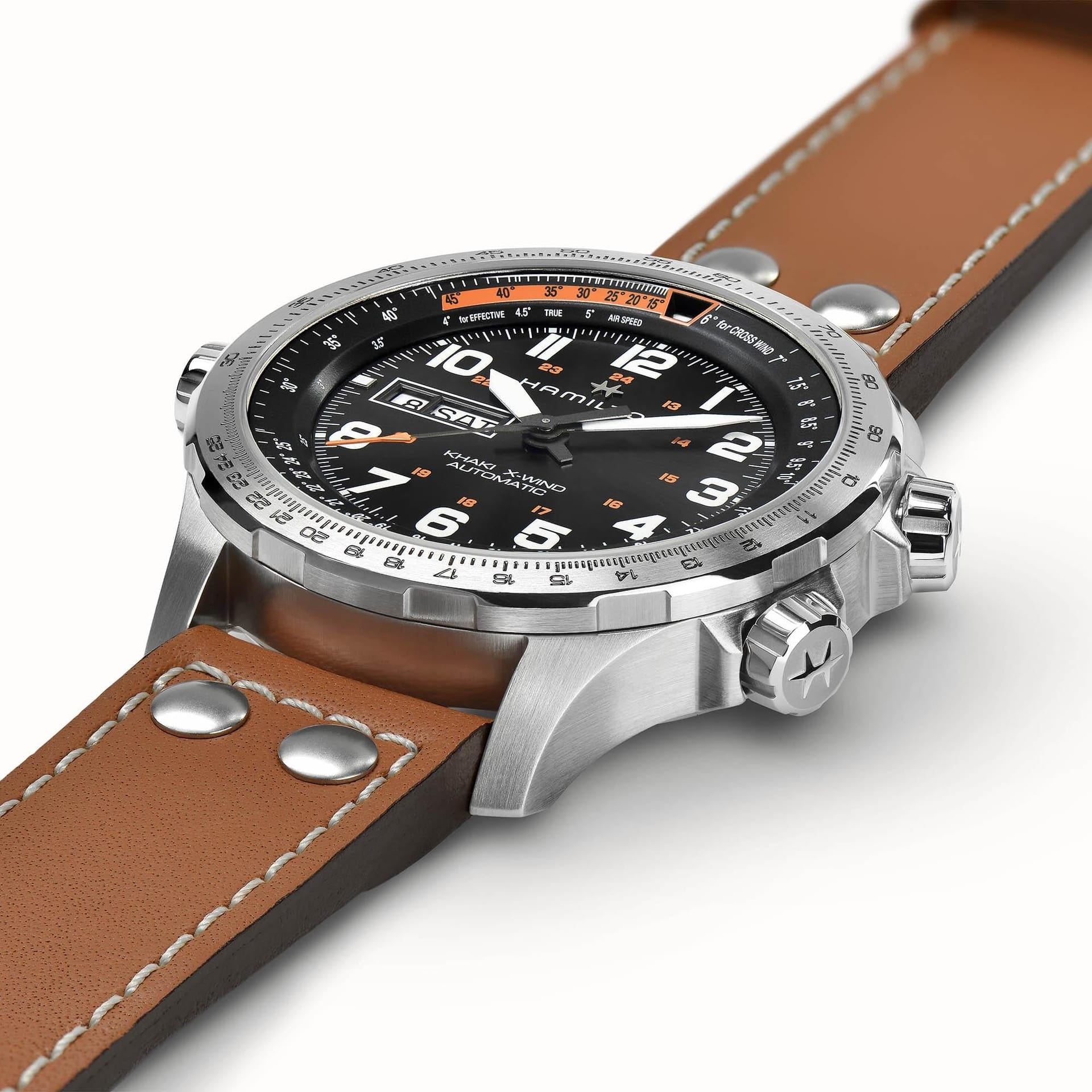 HAMILTON H77755533 KHAKI AVIATION X-WIND DAY DATE AUTO KOL SAATI 4