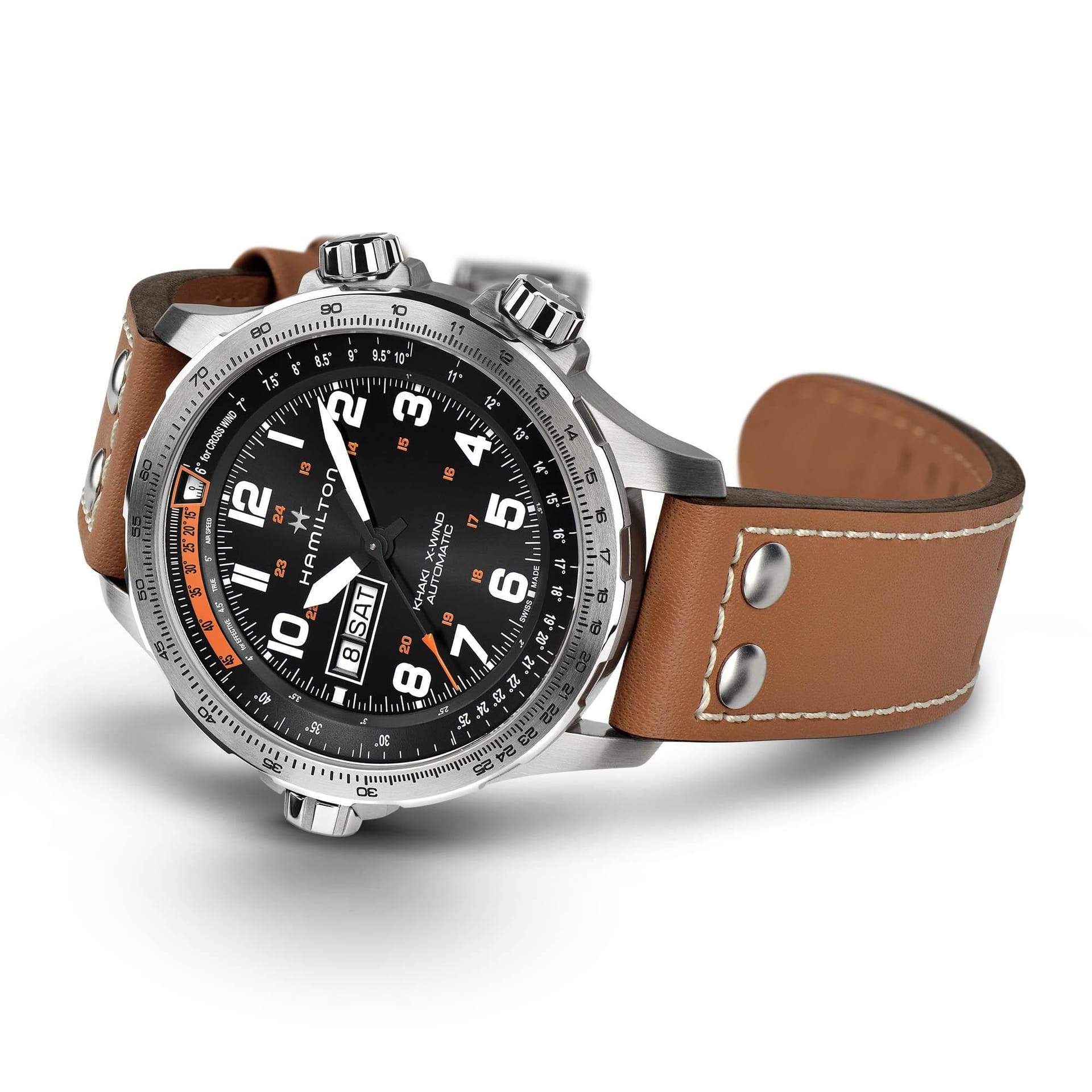 HAMILTON H77755533 KHAKI AVIATION X-WIND DAY DATE AUTO KOL SAATI 2