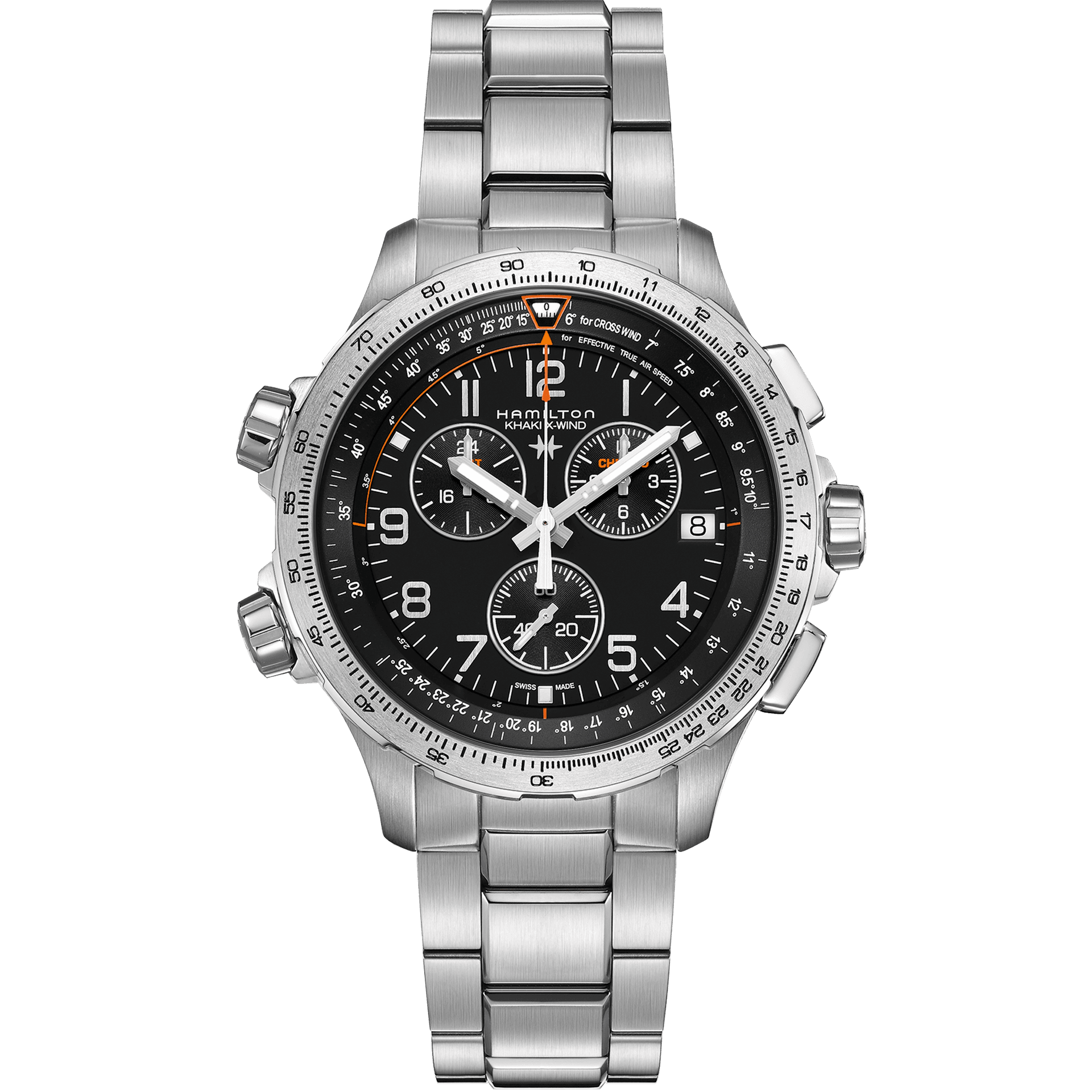 HAMILTON H77912135 KHAKI AVIATION X-WIND GMT CHRONO QUARTZ KOL SAATI
