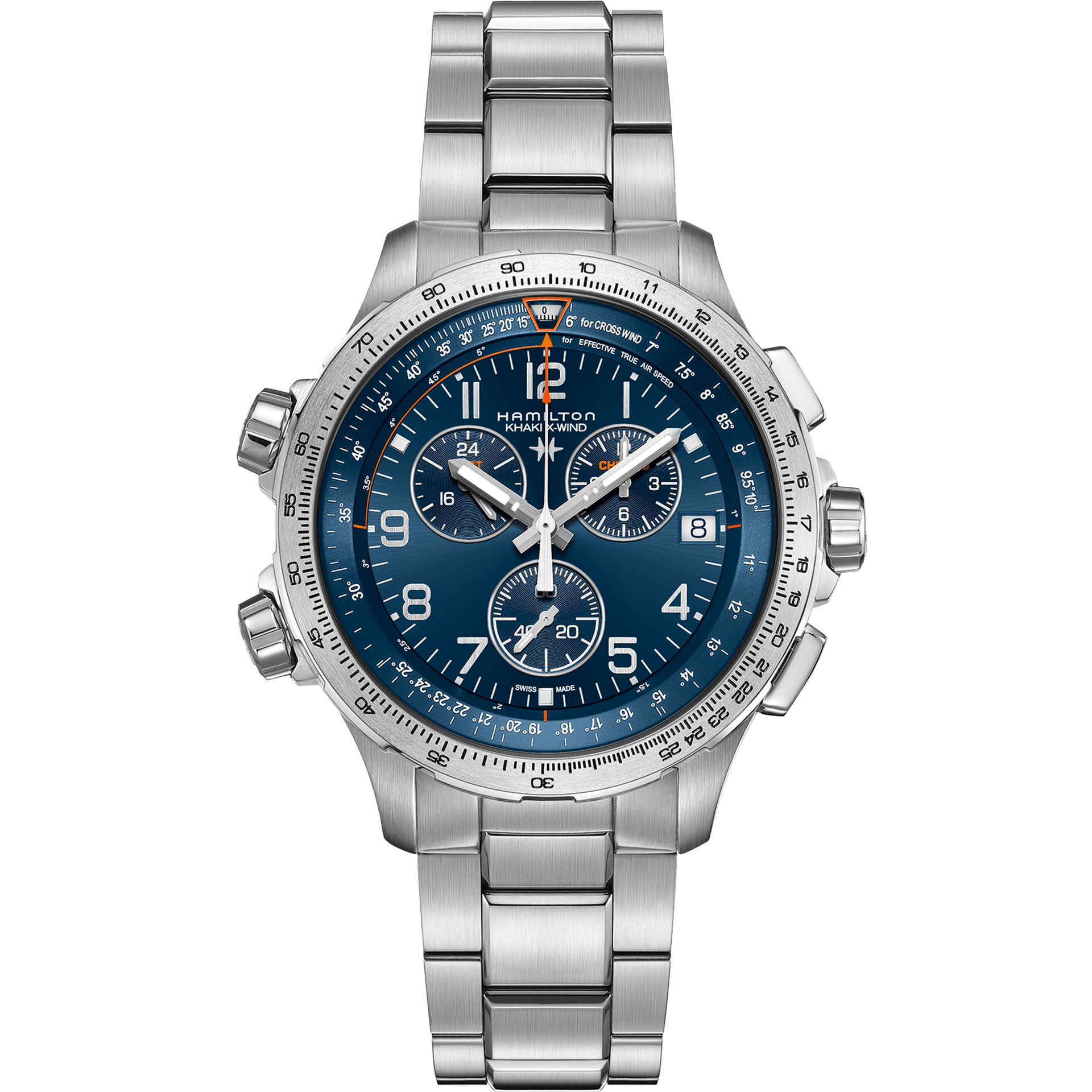 HAMILTON H77922141 KHAKI AVIATION X-WIND GMT CHRONO QUARTZ  KOL SAATİ