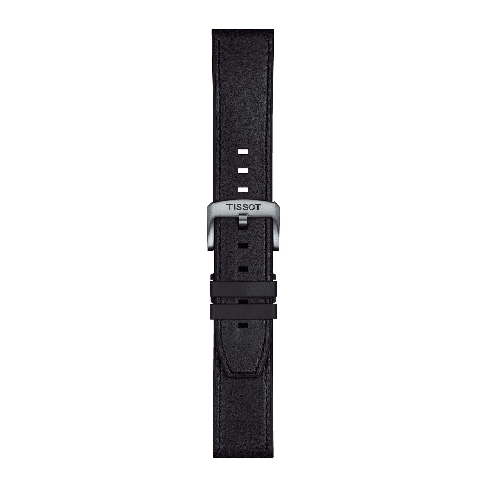 TISSOT T852047779 - T852.047.779  OFFICIAL BLACK LEATHER STRAP LUGS 23 MM KOL SAATİ