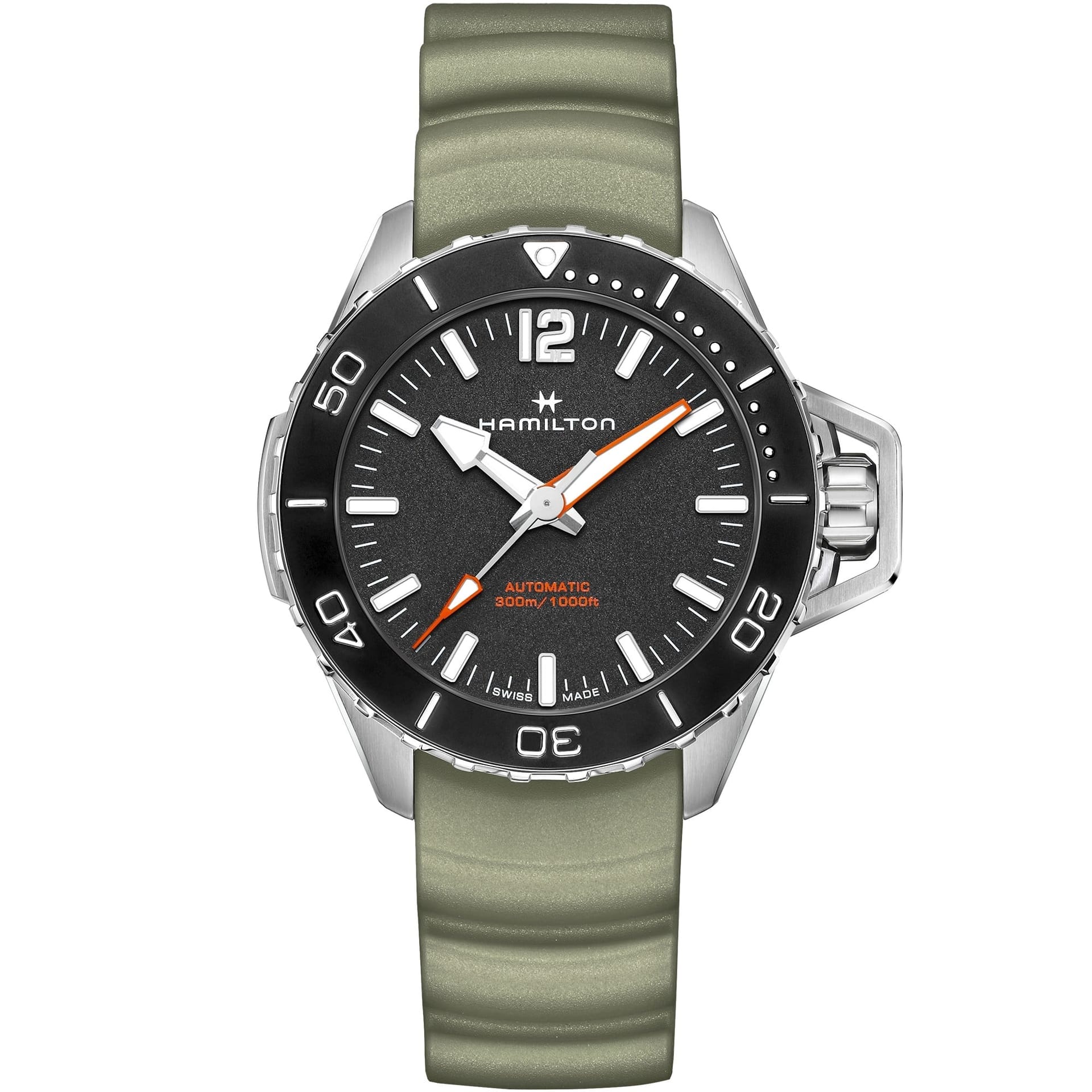 HAMILTON H77825331 KHAKI NAVY FROGMAN AUTO KOL SAATI