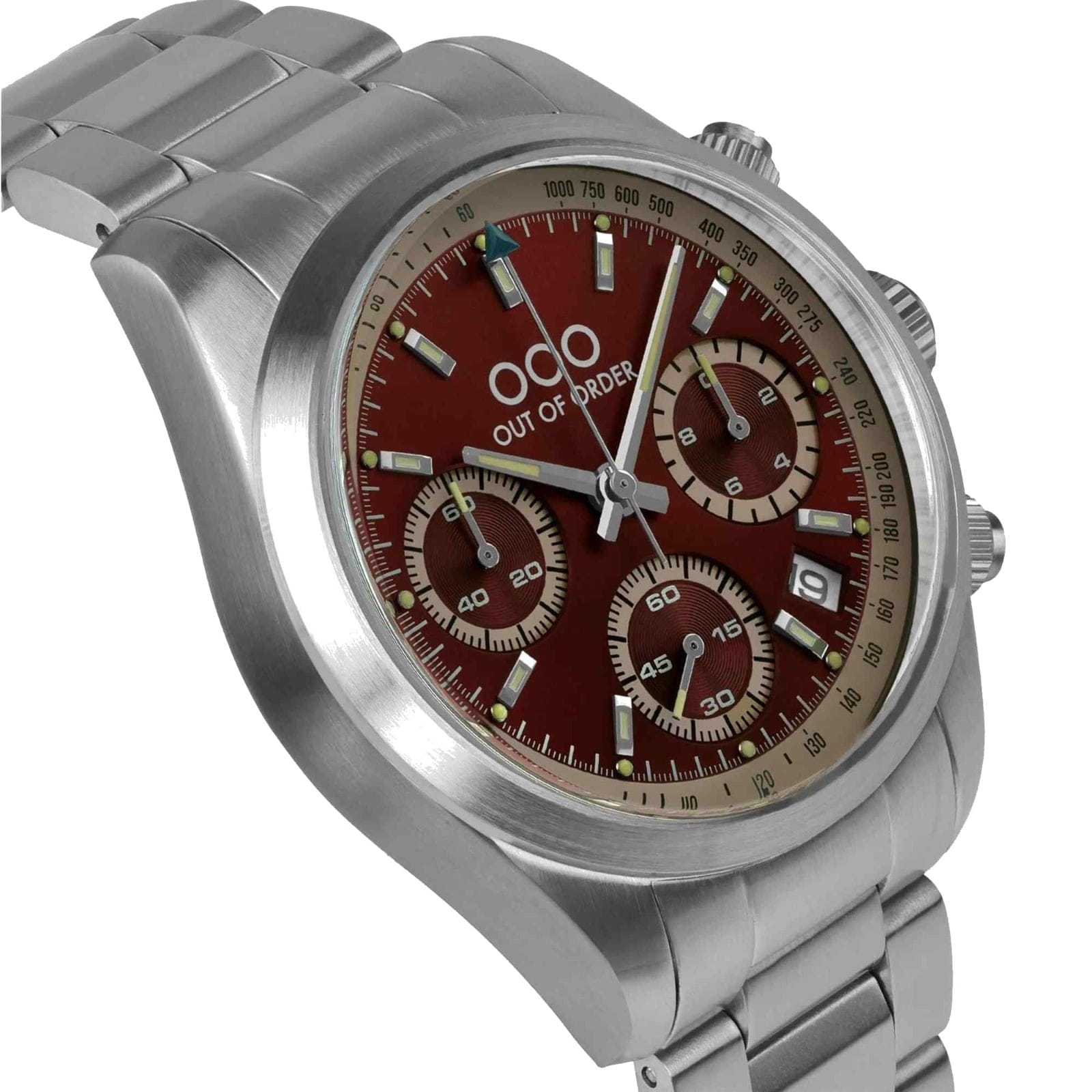 OUT OF ORDER OOO.001-23.RO.AC.SS RED SPORTY CRONOGRAFO - STAINLESS STEEL - ULTRA BRUSHED Erkek KOL SAATİ 2
