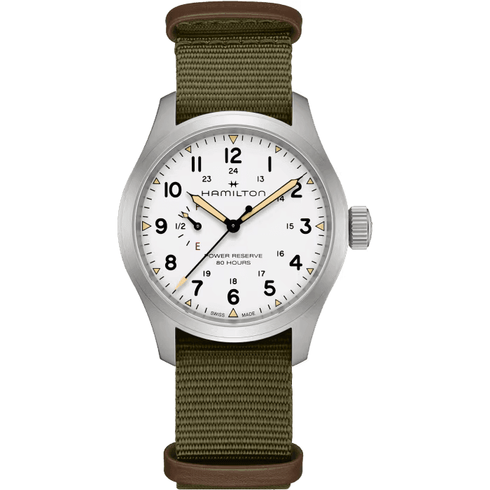 HAMILTON H69509910 KHAKI FIELD MECHANICAL POWER RESERVE 40MM KOL SAATI
