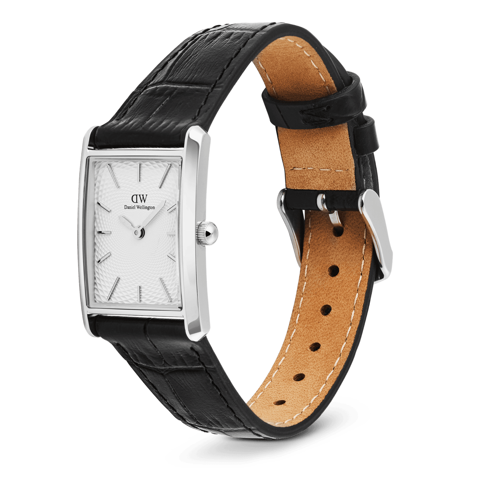 DANIEL WELLINGTON Bound Black Crocodile Guilloché Silver DW00600898 Kadın KOL SAATİ 4