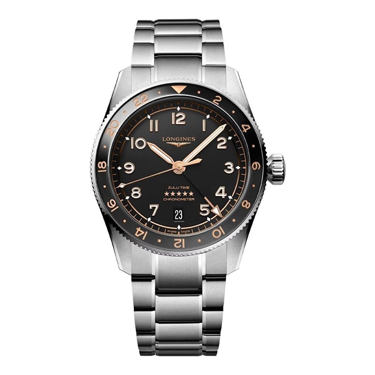 LONGINES SPIRIT ZULU TIME L38024506 - L3.802.4.50.6 UNISEX KOL SAATİ