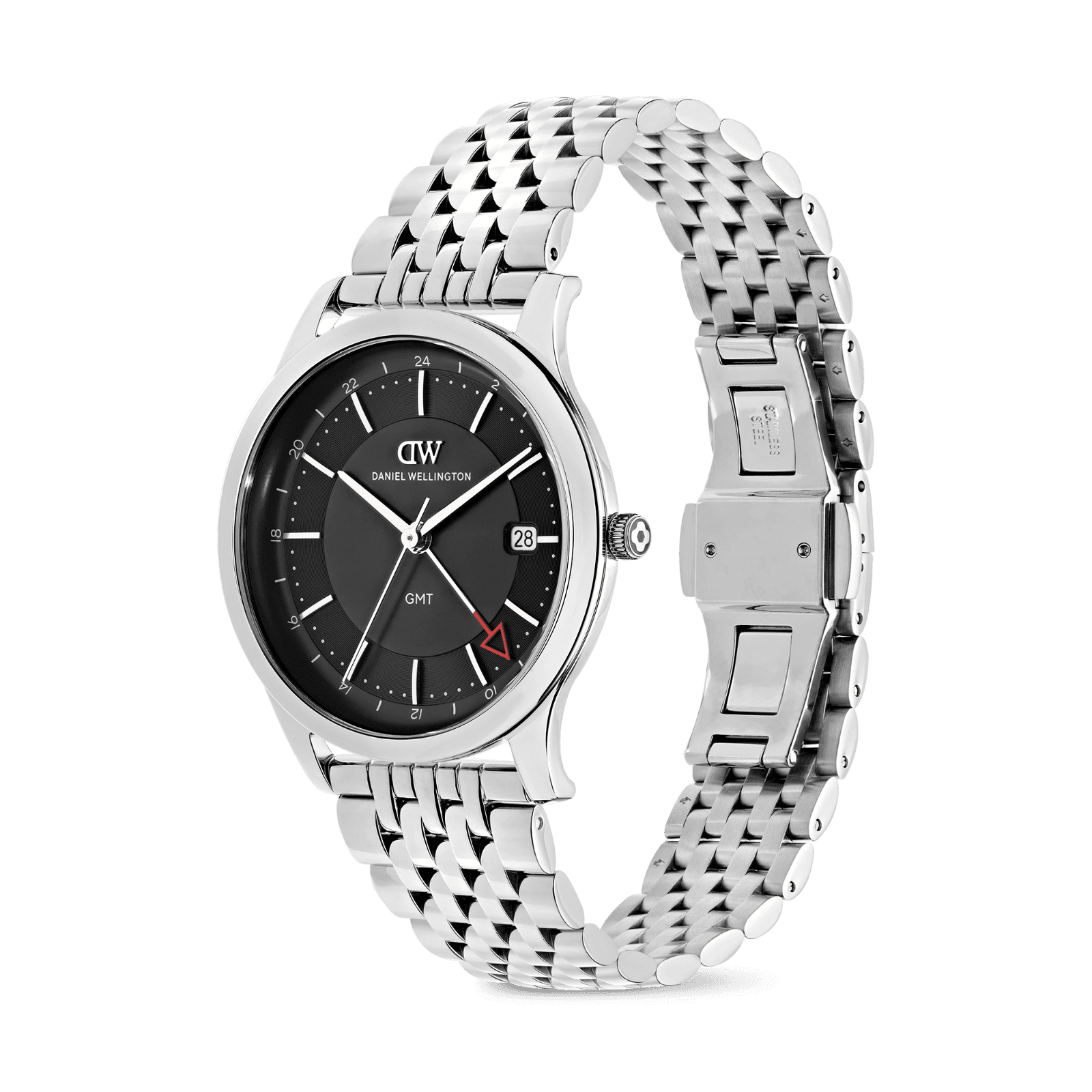 DANIEL WELLINGTON Pathfinder Gmt 7-Link Black Silver DW00600978 Erkek KOL SAATİ 3