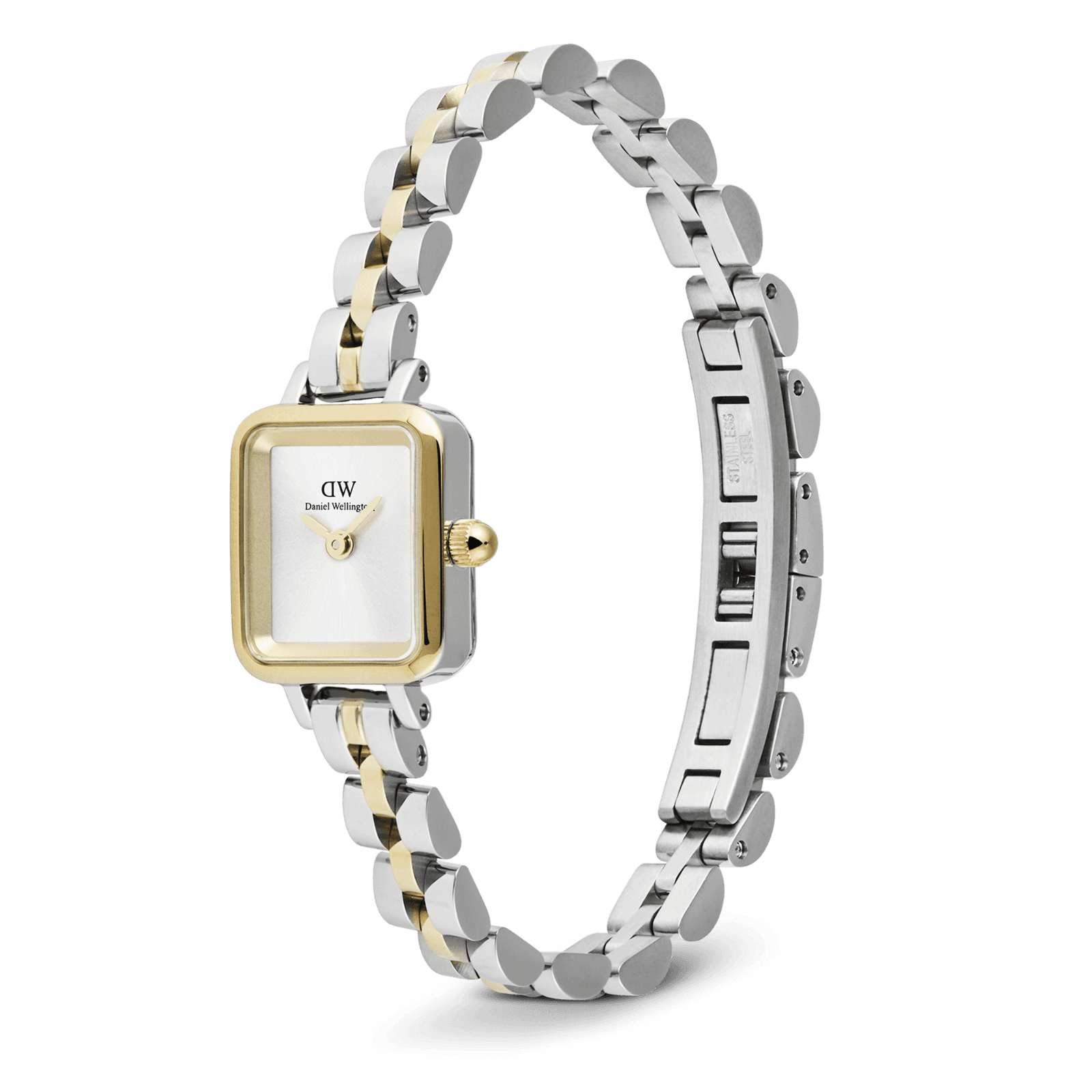 DANIEL WELLINGTON Quadro Mini Arch 3-Link Two Tone Gold DW00600925 Kadın KOL SAATİ 4