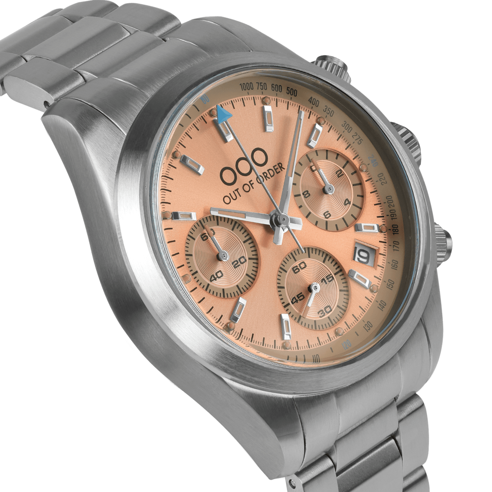 OUT OF ORDER OOO.001-23.PE.AC.SS Erkek PEACH SPORTY CRONOGRAFO - STAINLESS STEEL - ULTRA BRUSHEDKOL SAATİ 3