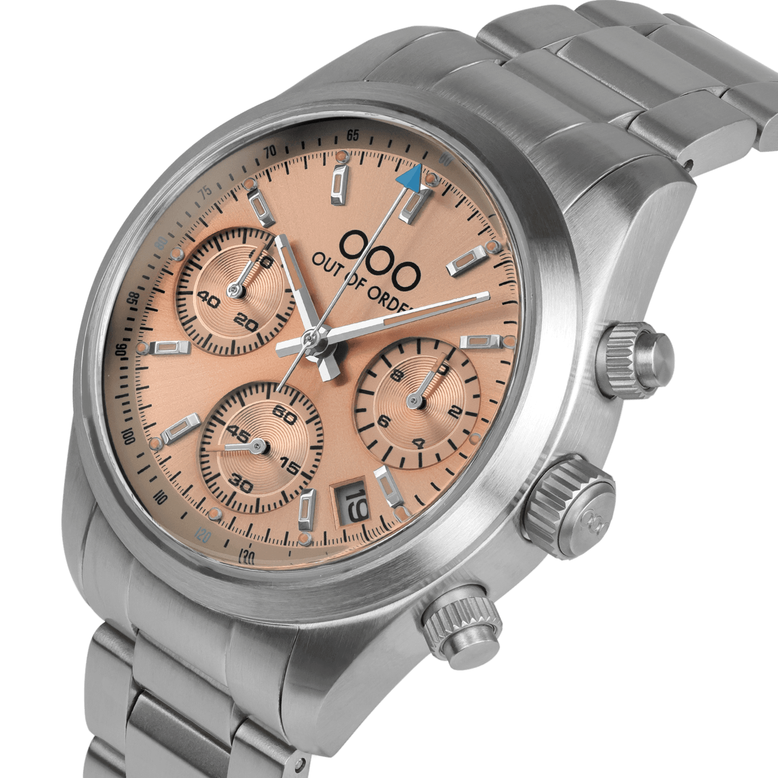 OUT OF ORDER OOO.001-23.PE.AC.SS Erkek PEACH SPORTY CRONOGRAFO - STAINLESS STEEL - ULTRA BRUSHEDKOL SAATİ 4