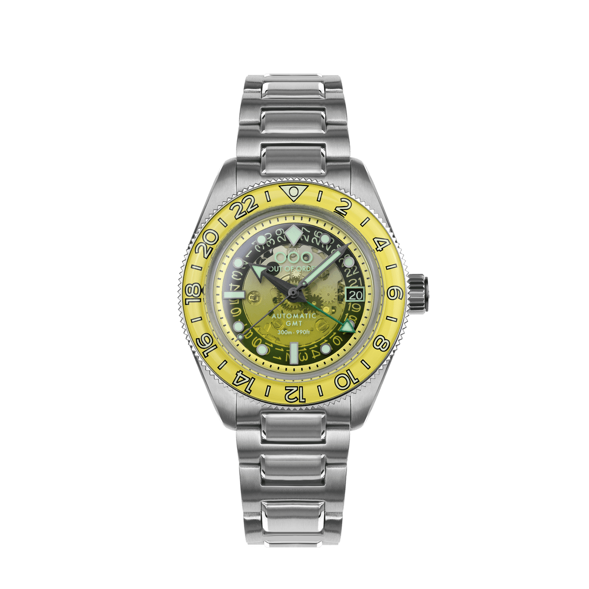 OUT OF ORDER OOO.001-25.LI.BAND.SS LIMONCELLO AUTOMATIC GMT - LIMITED EDITION Erkek KOL SAATİ