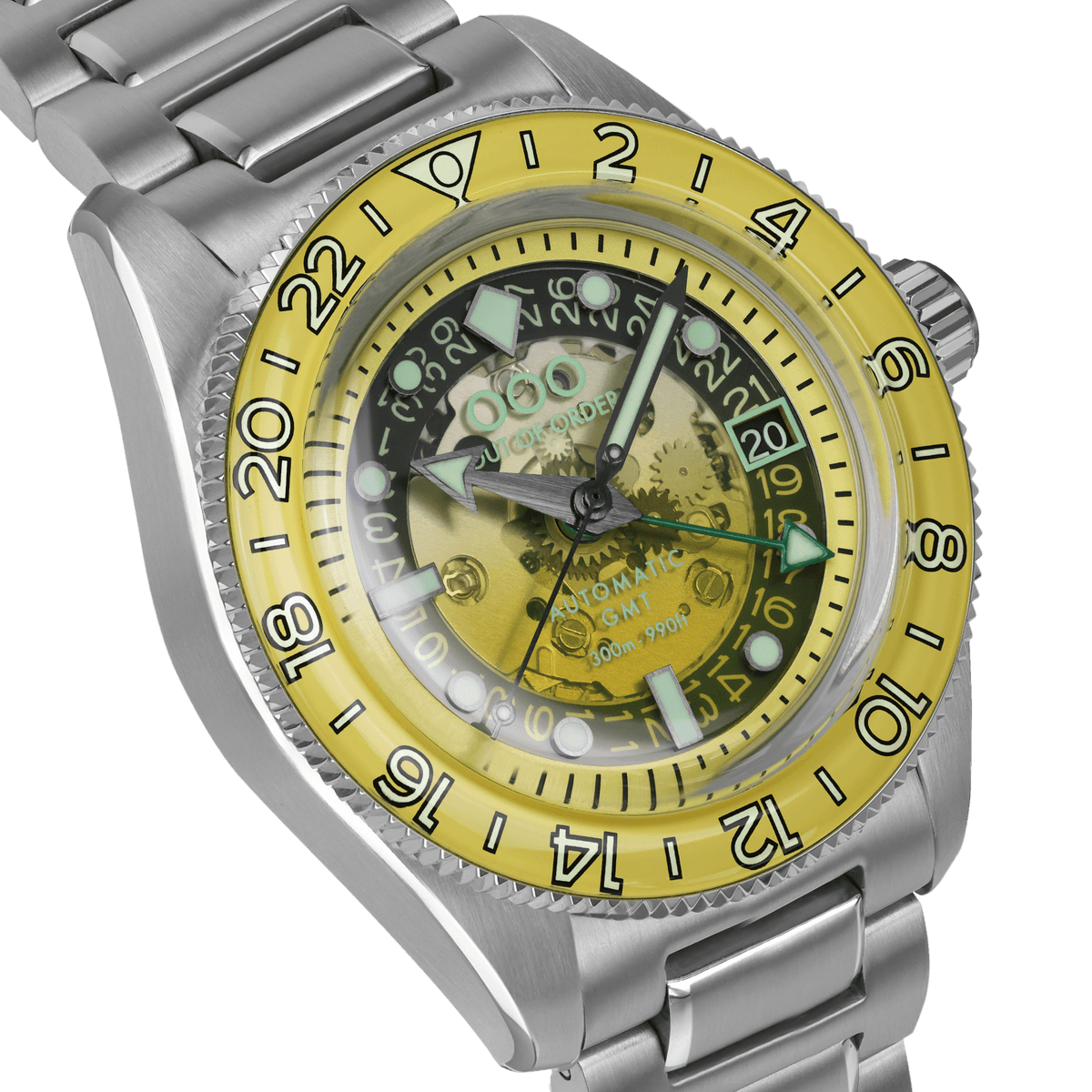OUT OF ORDER OOO.001-25.LI.BAND.SS LIMONCELLO AUTOMATIC GMT - LIMITED EDITION Erkek KOL SAATİ 3
