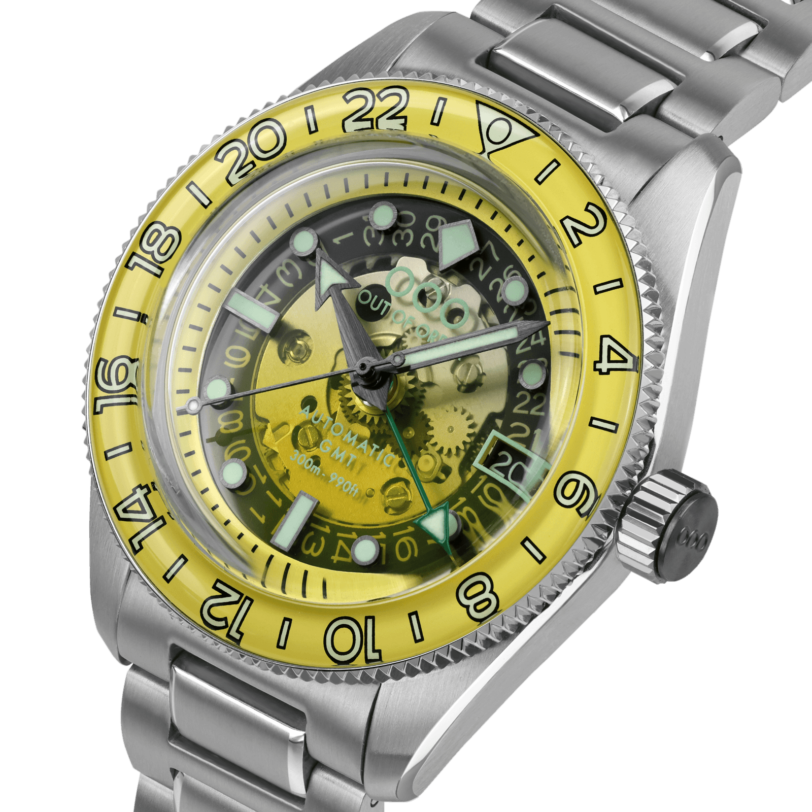OUT OF ORDER OOO.001-25.LI.BAND.SS LIMONCELLO AUTOMATIC GMT - LIMITED EDITION Erkek KOL SAATİ 5