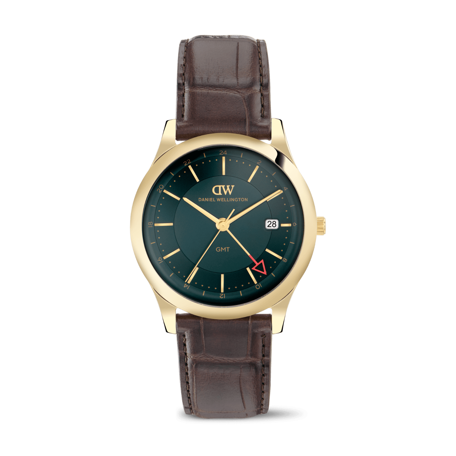 DANIEL WELLINGTON Pathfinder Gmt Brown-Croc Green Gold DW00600974 Erkek KOL SAATİ 1