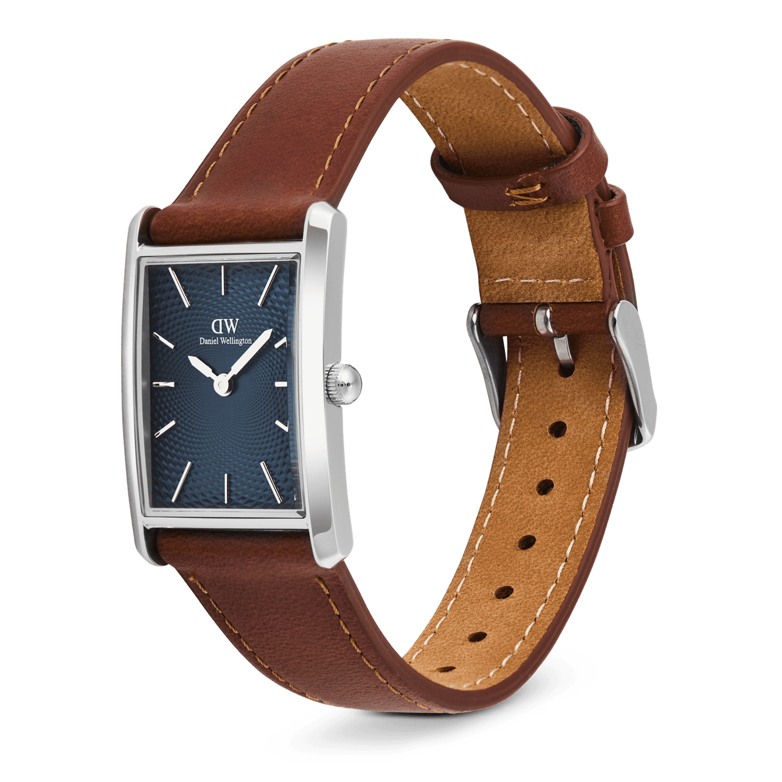 DANIEL WELLINGTON Bound Light Brown Arctic Guilloché Silver DW00600900 Erkek KOL SAATİ 4