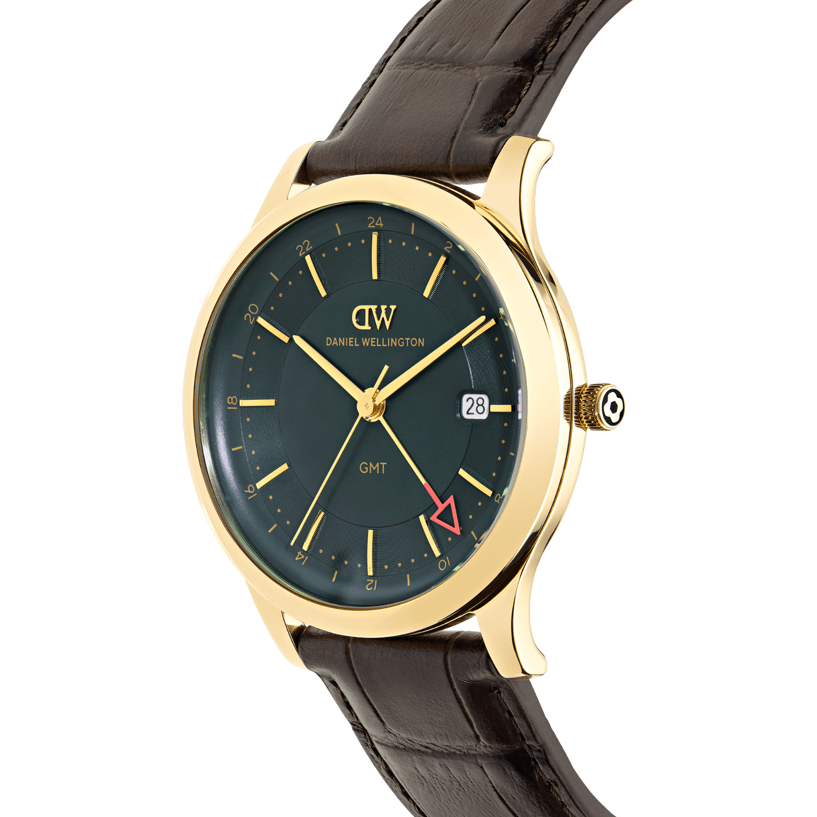 DANIEL WELLINGTON Pathfinder Gmt Brown-Croc Green Gold DW00600974 Erkek KOL SAATİ 2