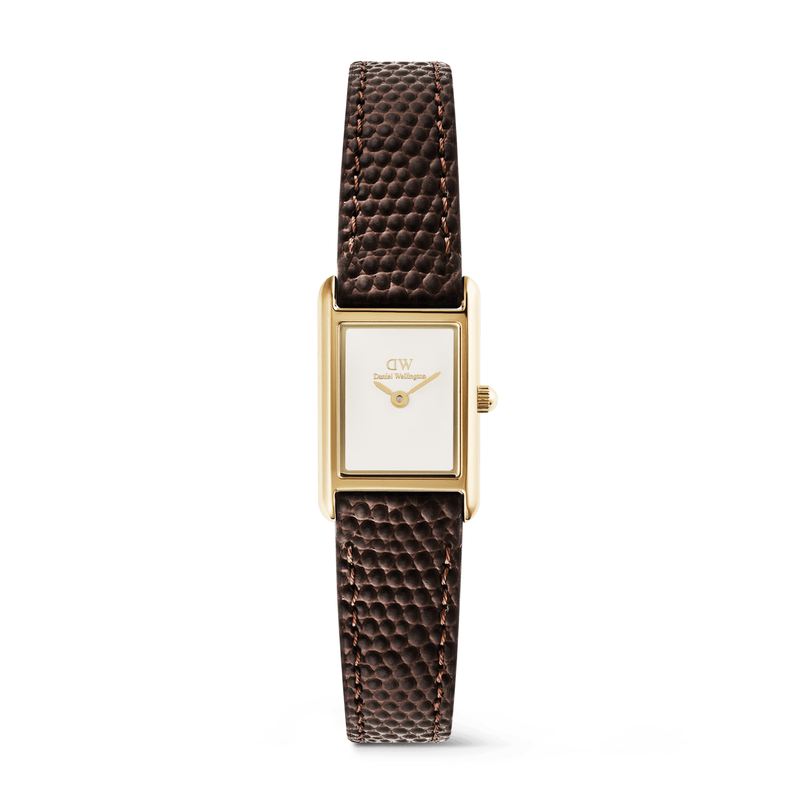 DANIEL WELLINGTON Bound Mini Dark Brown Lizard Gold DW00600904 Kadın KOL SAATİ 1