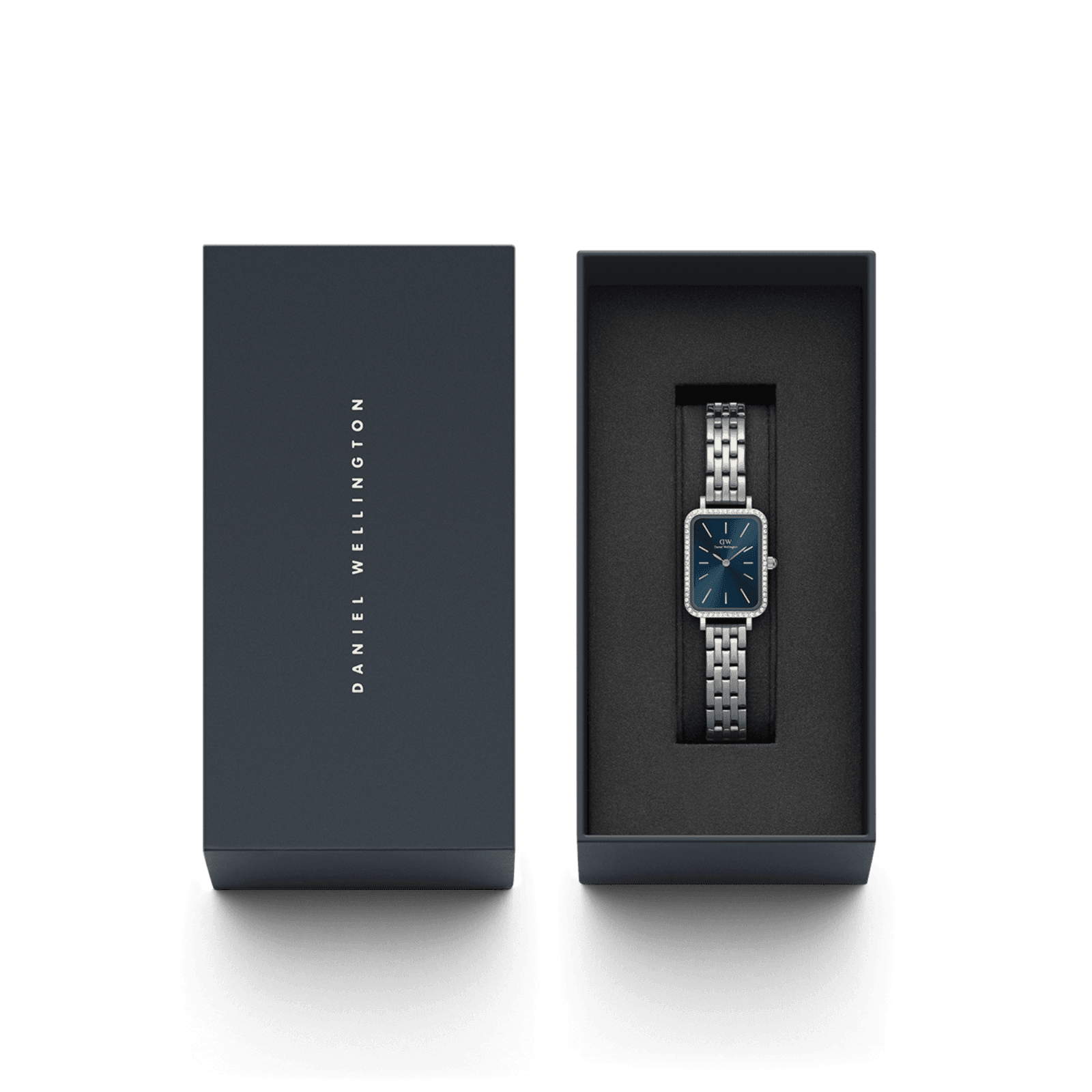 DANIEL WELLINGTON Quadro Lumine Bezel 5-Link Arctic Silver DW00600670 Kadın KOL SAATİ 3