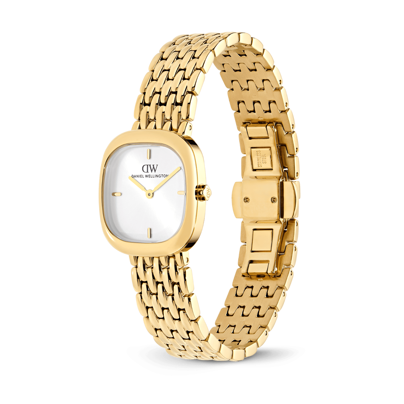DANIEL WELLINGTON Corta White Grain-Link Gold DW00600993 Kadın KOL SAATİ 3