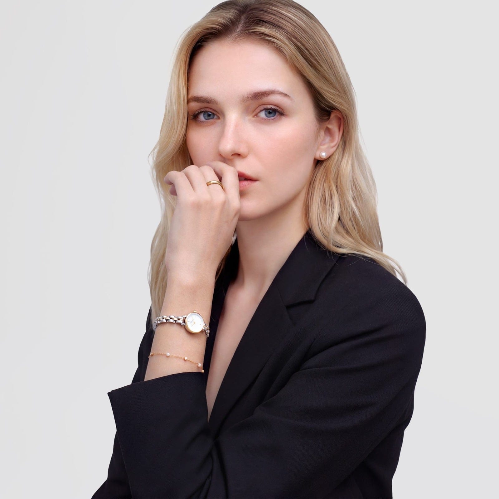 DANIEL WELLINGTON Petite Mini Arch 3-Link Two Tone Gold DW00600923 Kadın KOL SAATİ 2